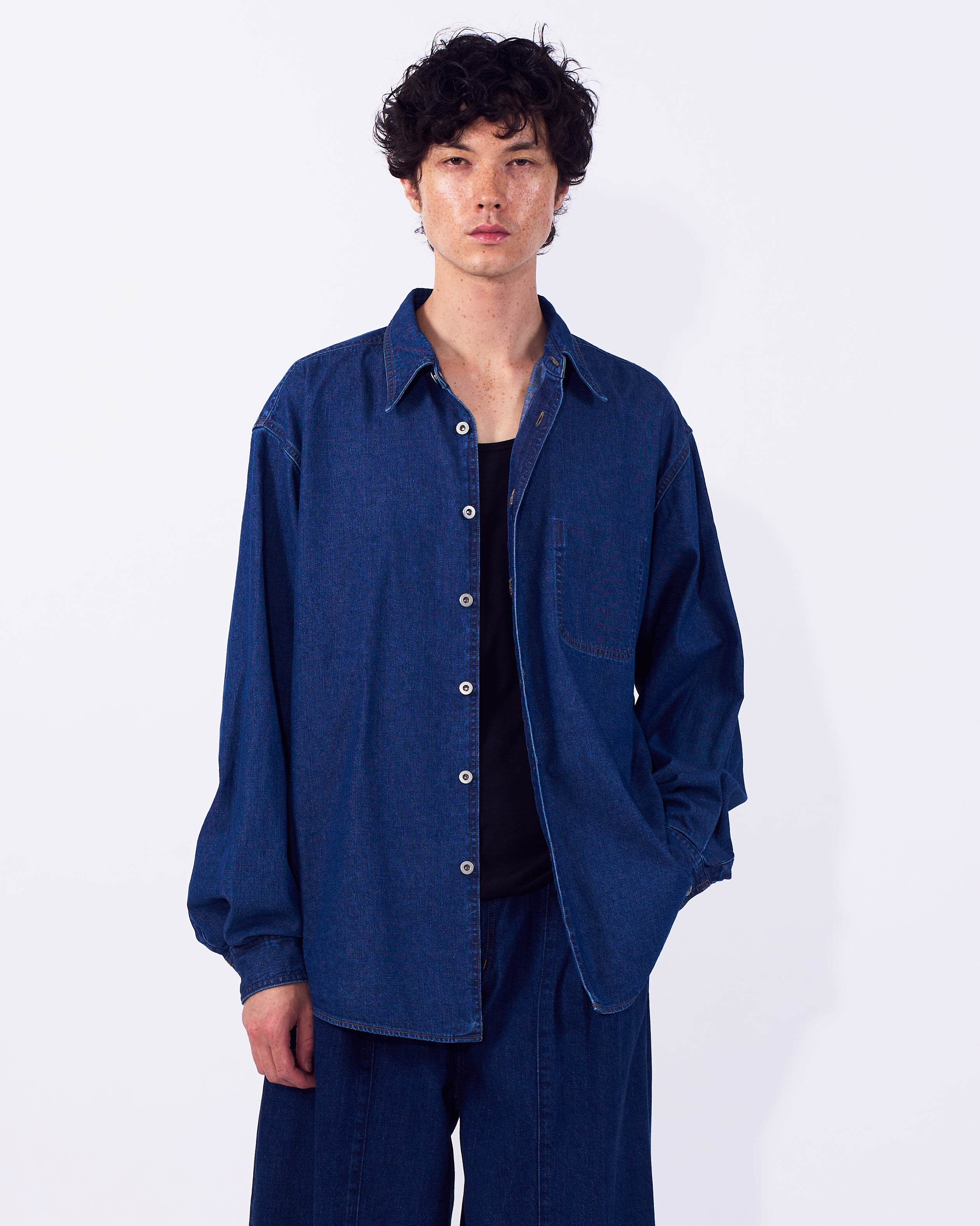 Vintage Washed Denim Shirt | YOKE Official Website