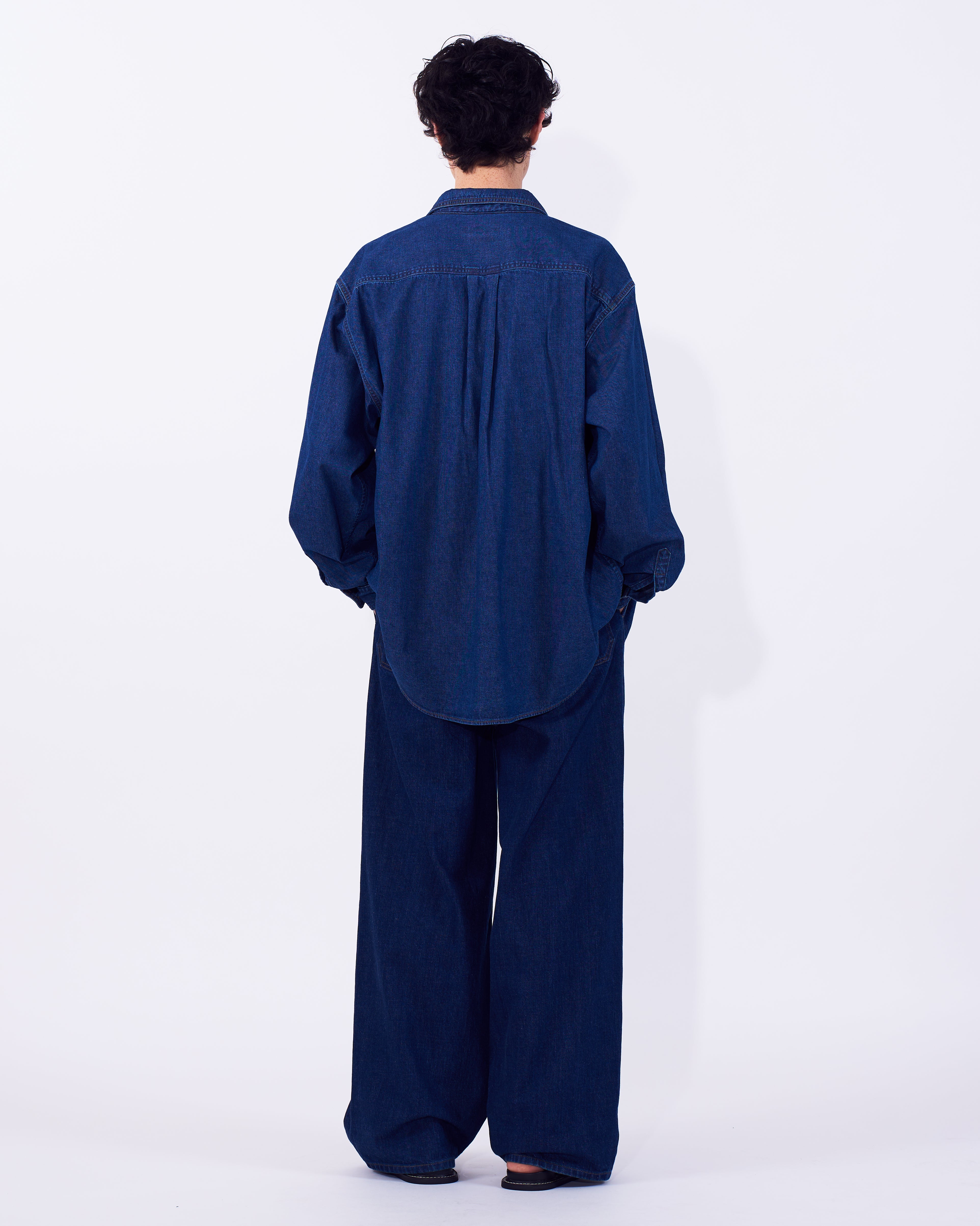 Vintage Washed 3tuck Wide Denim Trousers | YOKE Official Website