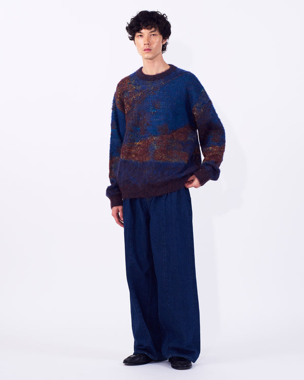 Abstract Jaquard Mohair Sweater