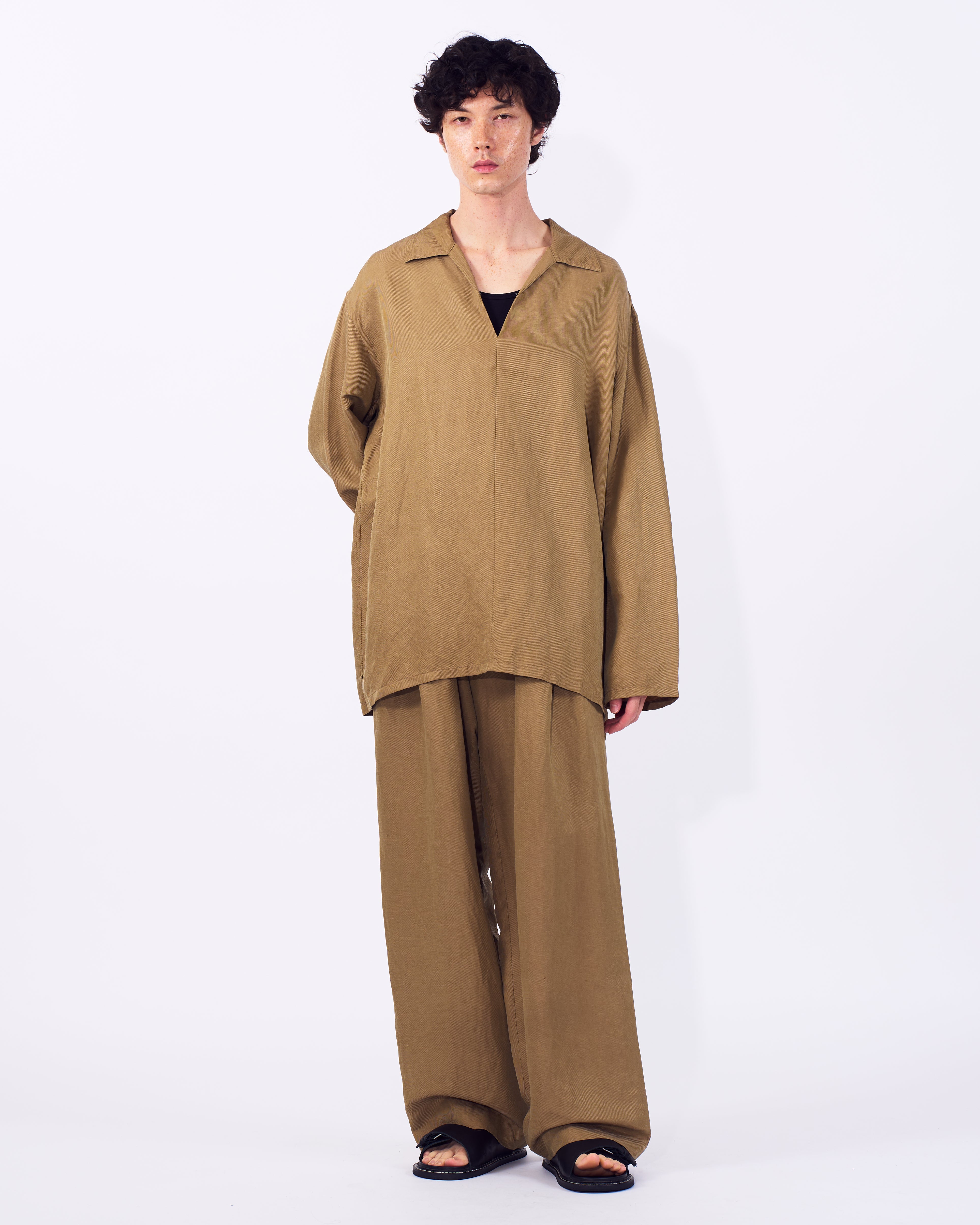 Linen Silk Kersey Skipper Shirt | YOKE Official Website