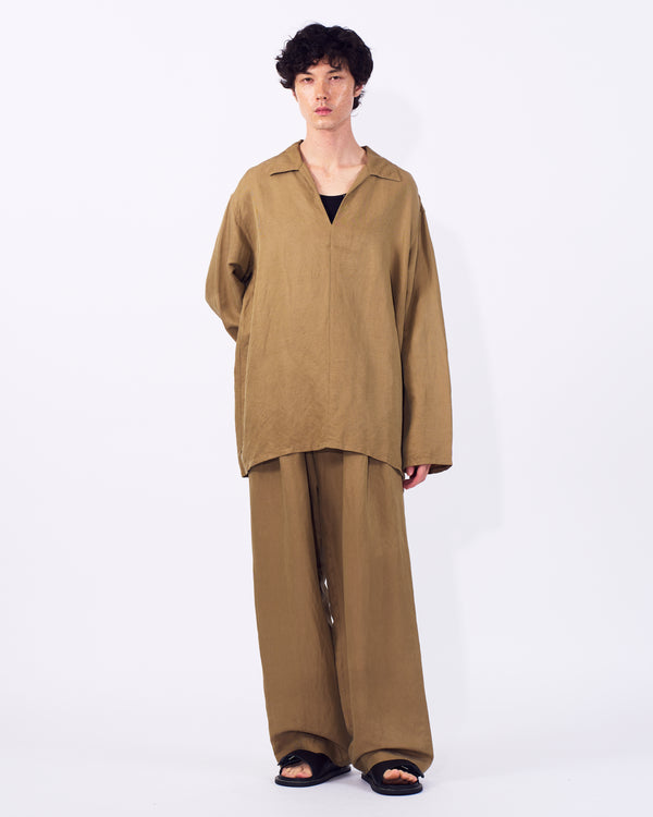 Linen Silk Kersey Skipper Shirt