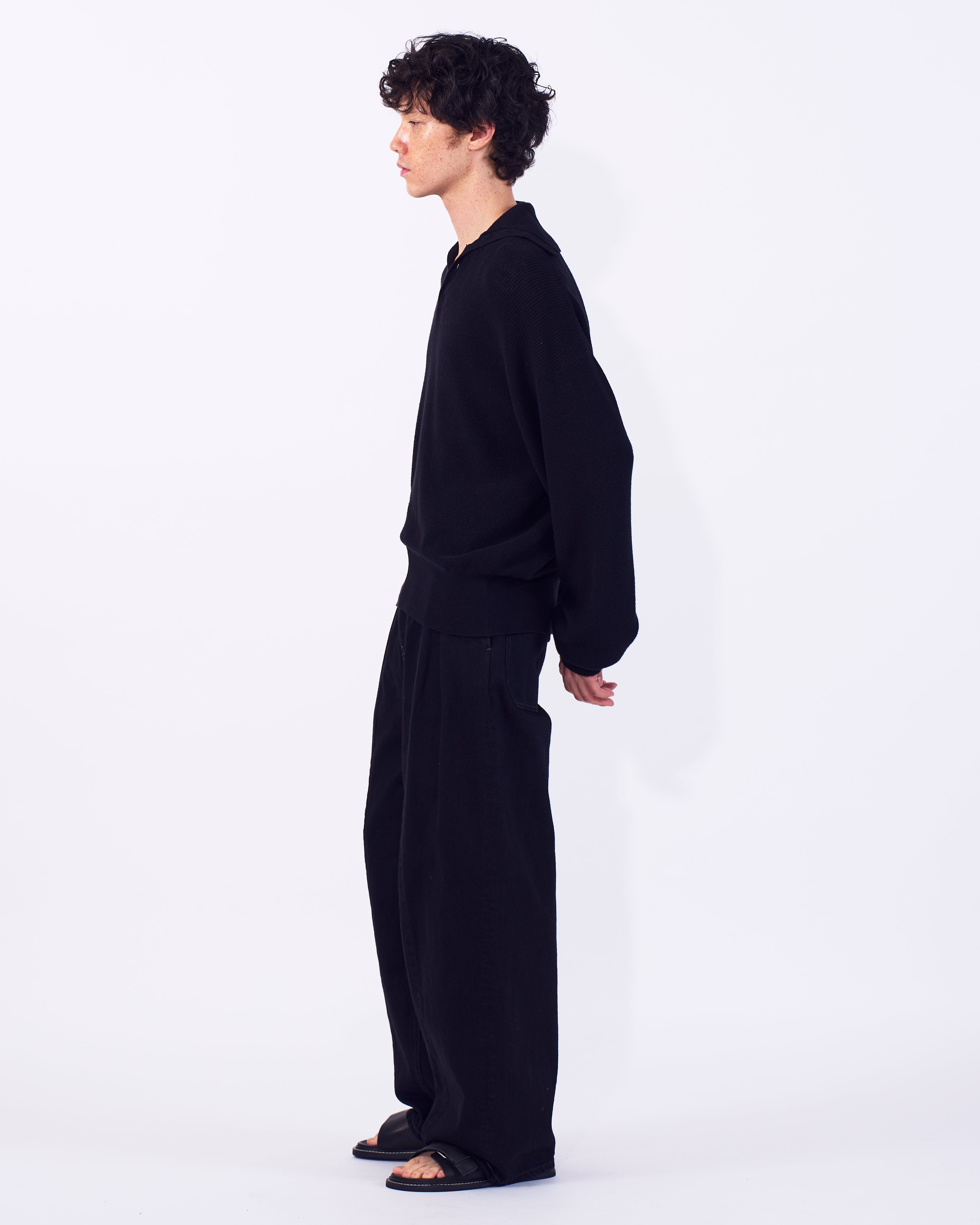 yoke 25SS 3PLEATED ワイドレッグ イージートラウザー 3 3pleated Wide-leg Denim Trousers | YOKE Official Website