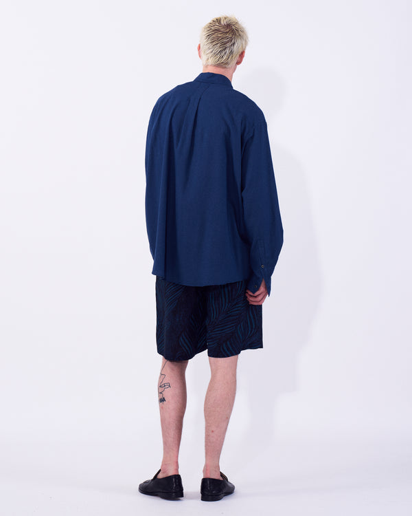 Cotton Silk Twill Garment-dyed Loosed Shirt