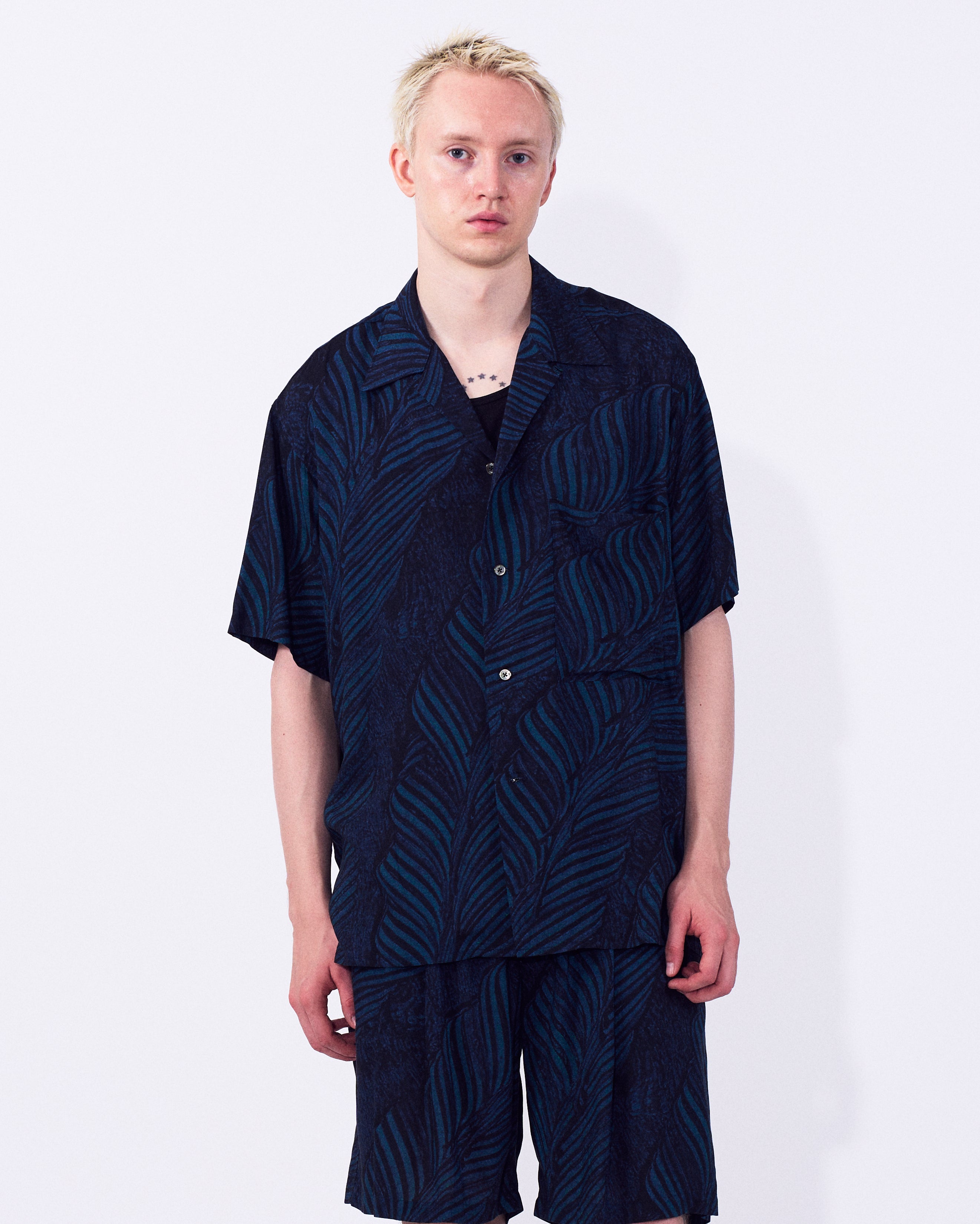 YORK ヨーク 24ss 美品 総柄 オープンカラー シャツ Vintage Pattern Printed Open Collar Shirt | YOKE Official Website