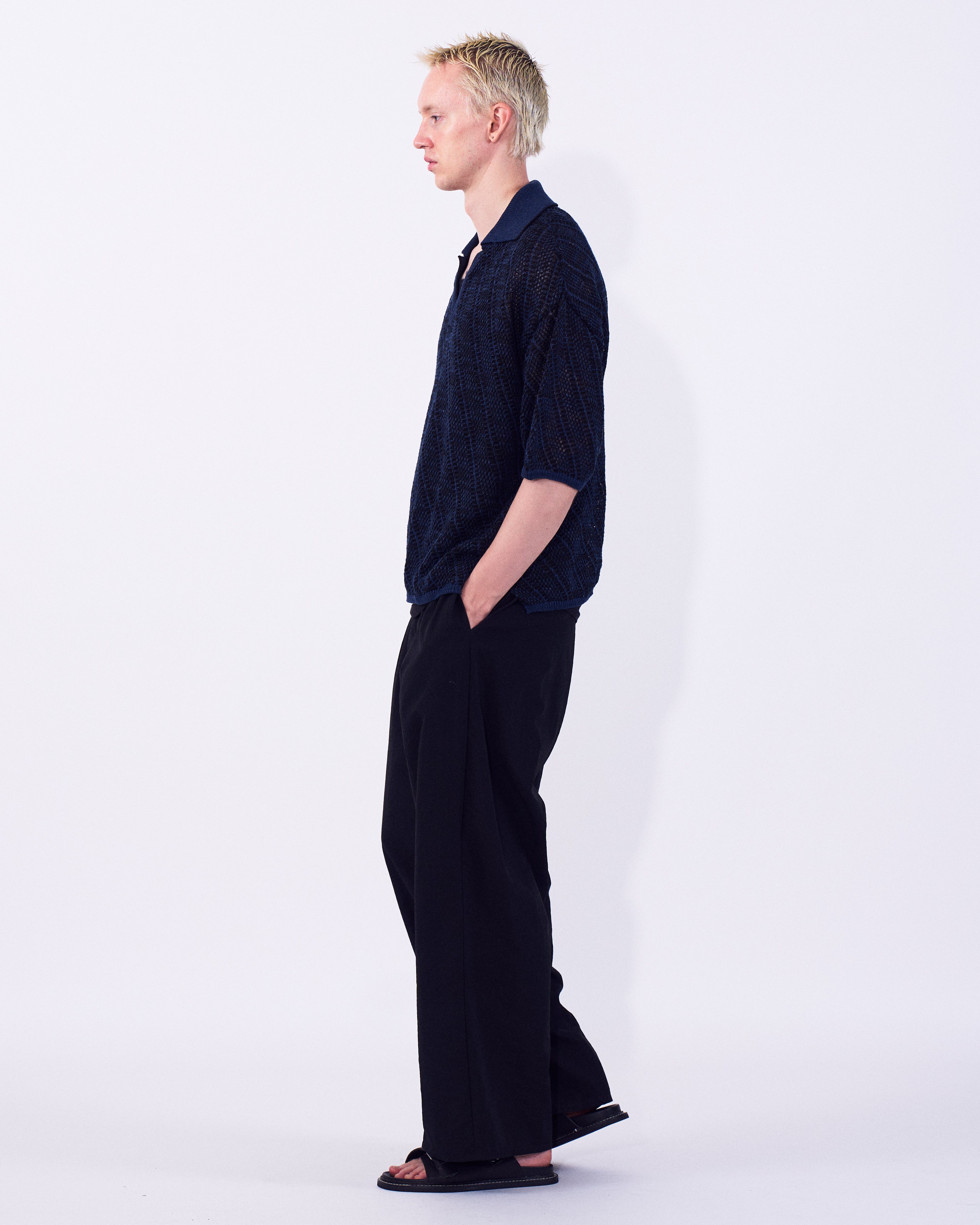 Diagonal Knit Skipper Shirt | YOKE Official Website