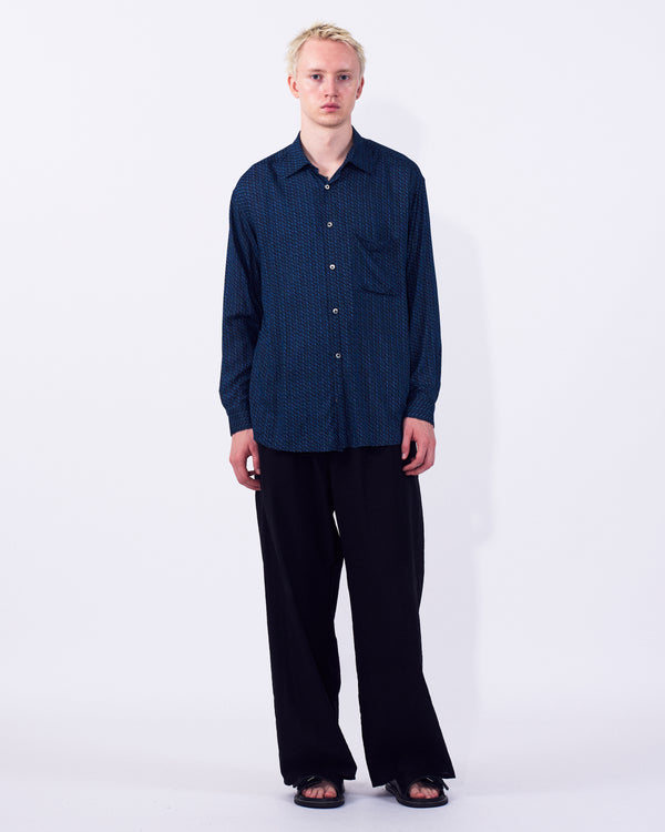 Vintage Pattern Printed Rayon Shirt