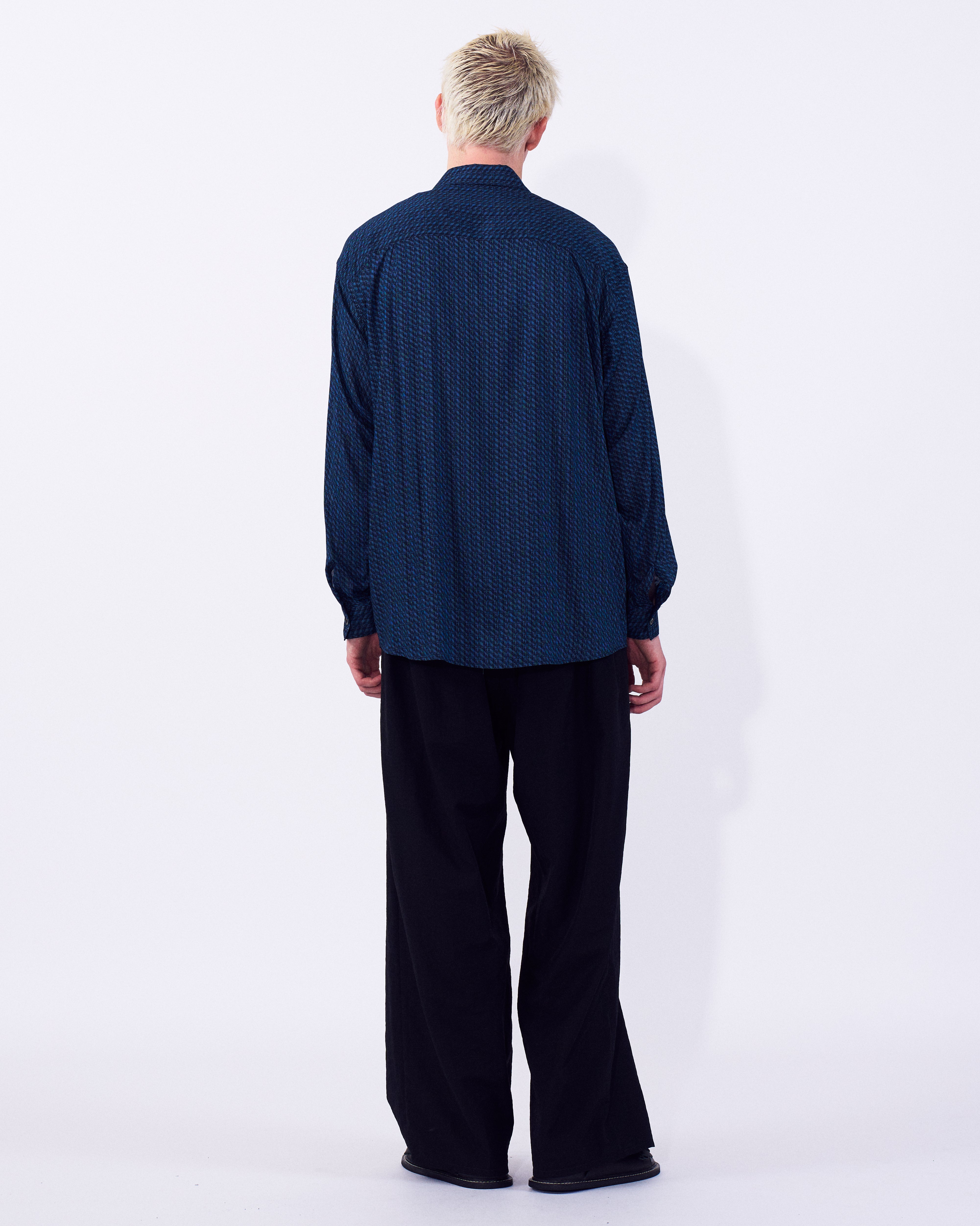 Vintage Pattern Printed Open Collar Shirt | YOKE Official Website