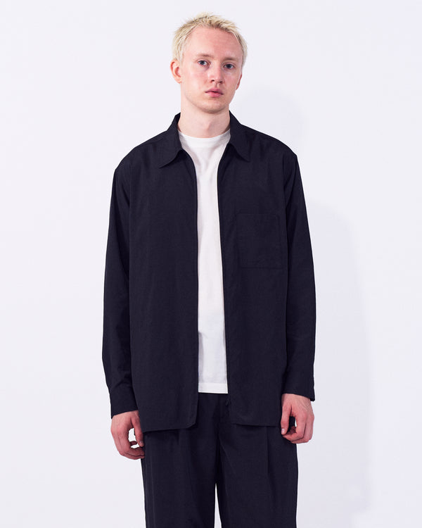 Silk Nylon Zip Shirt