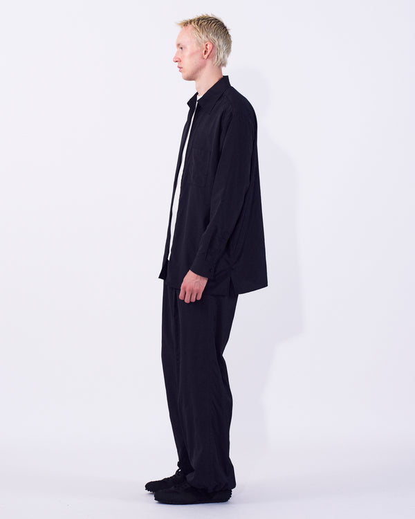 Silk Nylon 2Pleated Easy Pants