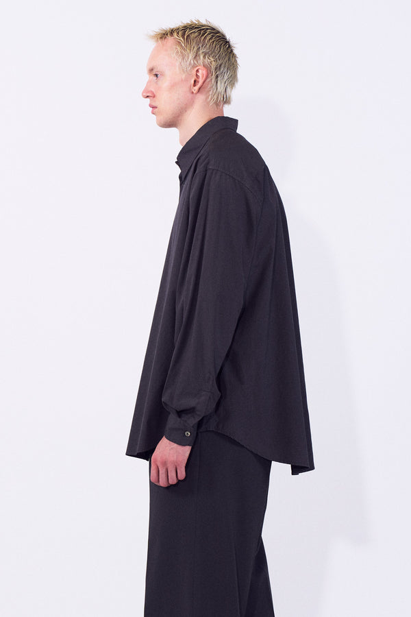 Suvin Gold Cotton Poplin Loose Fit Shirt