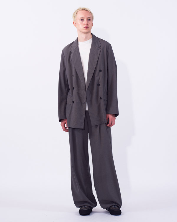 Wool Washer Tropical 2pleated Easy Trousers