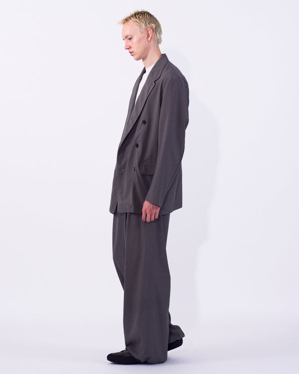 Wool Washer Tropical Double Breasted Jacket