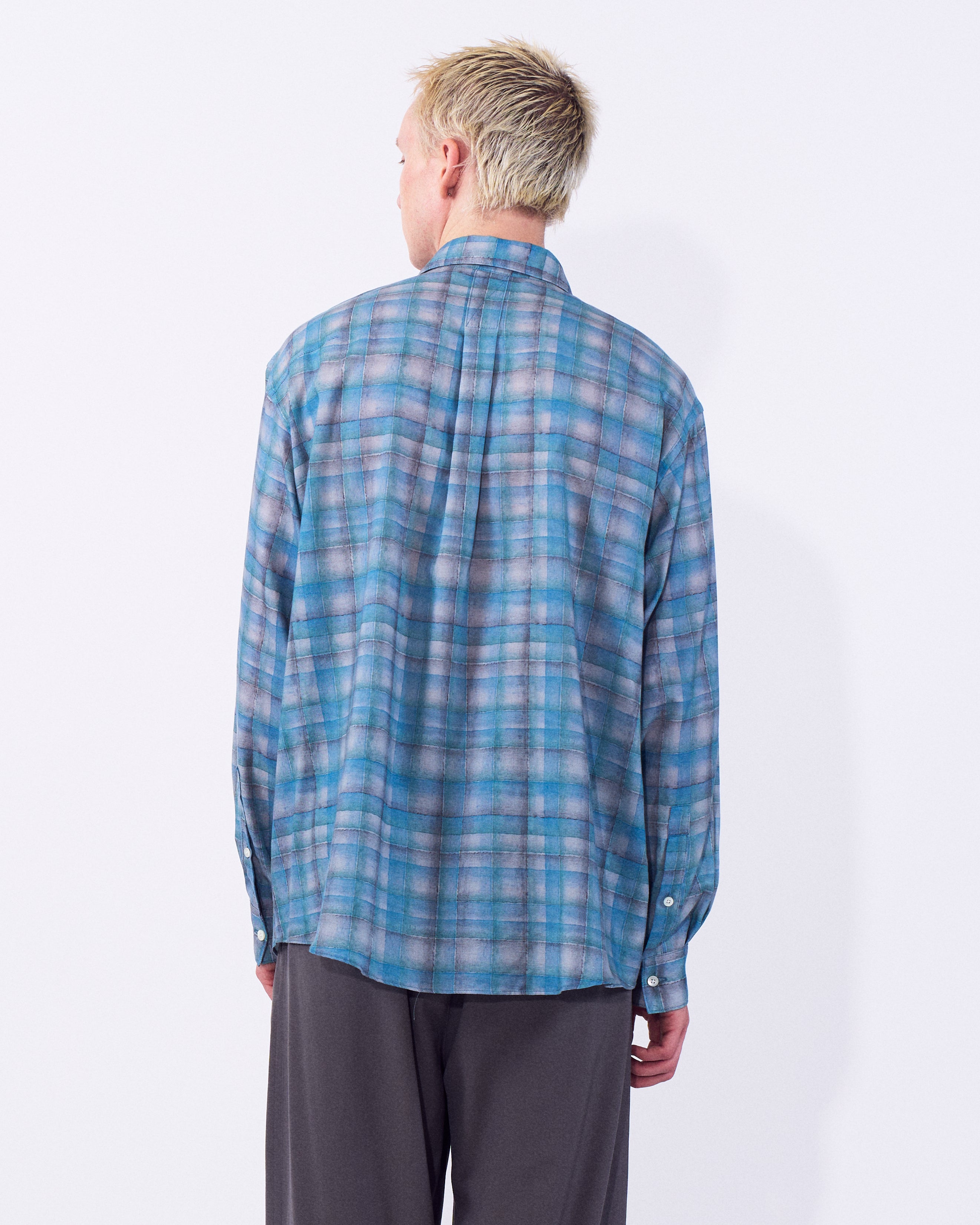 Printed Plaid Cotton Twill Shirt | YOKE Official Website