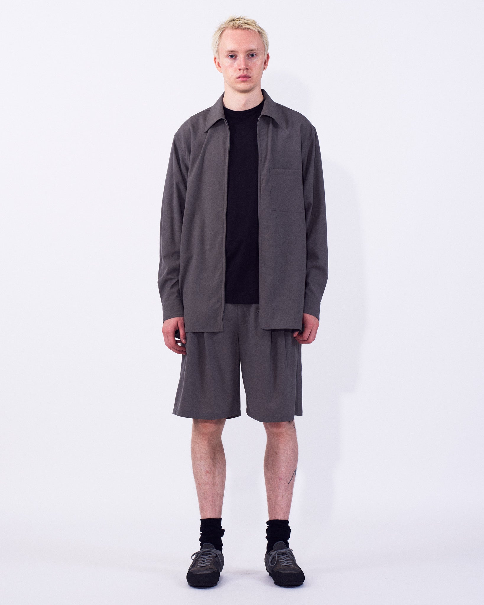 Wool Washer Tropical Zip Shirt | YOKE Official Website