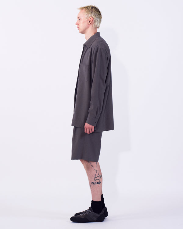 Wool Washer Tropical Zip Shirt