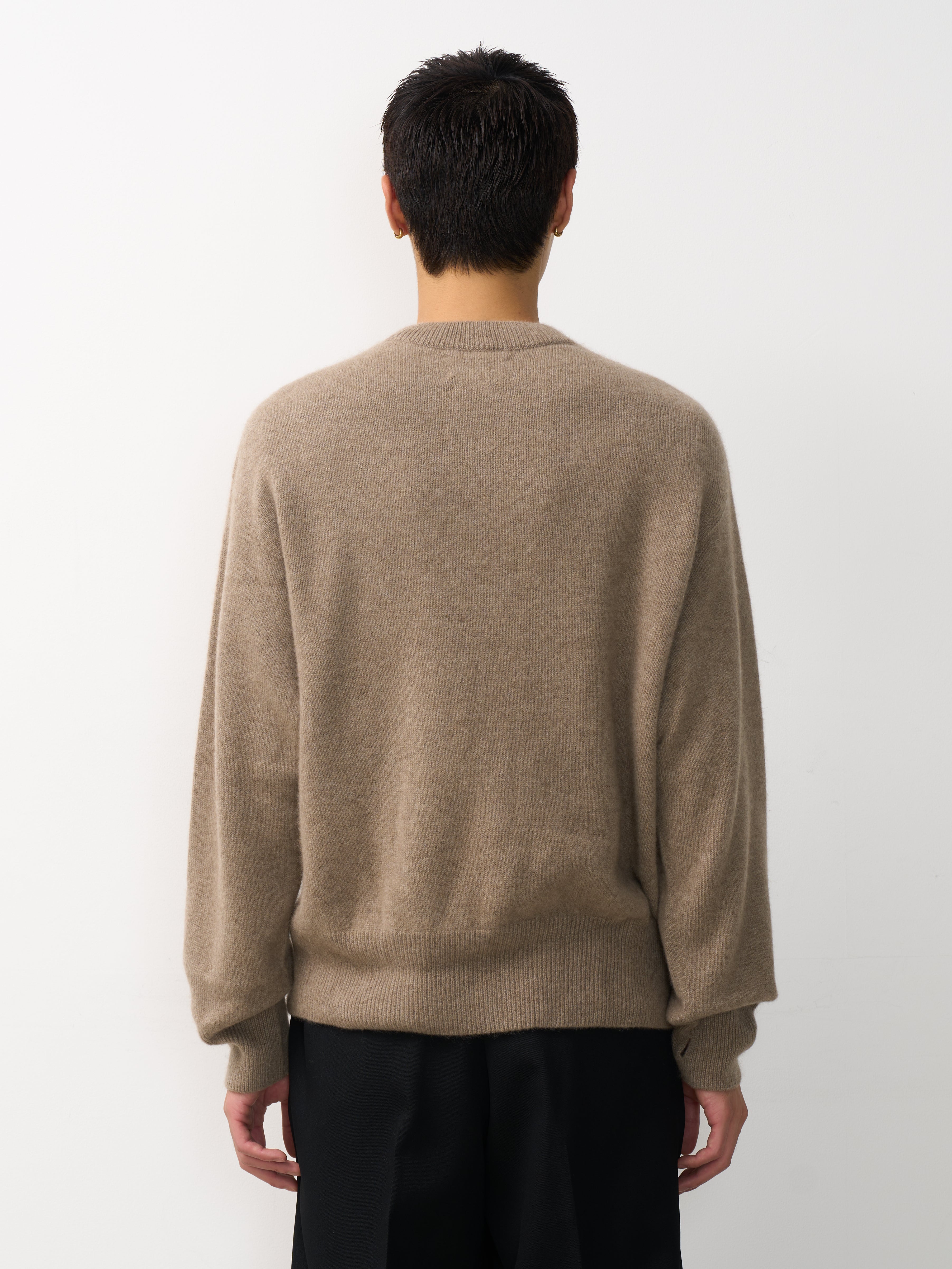Cashmere Wholegarment Crewneck Sweater | YOKE Ofiicial Website