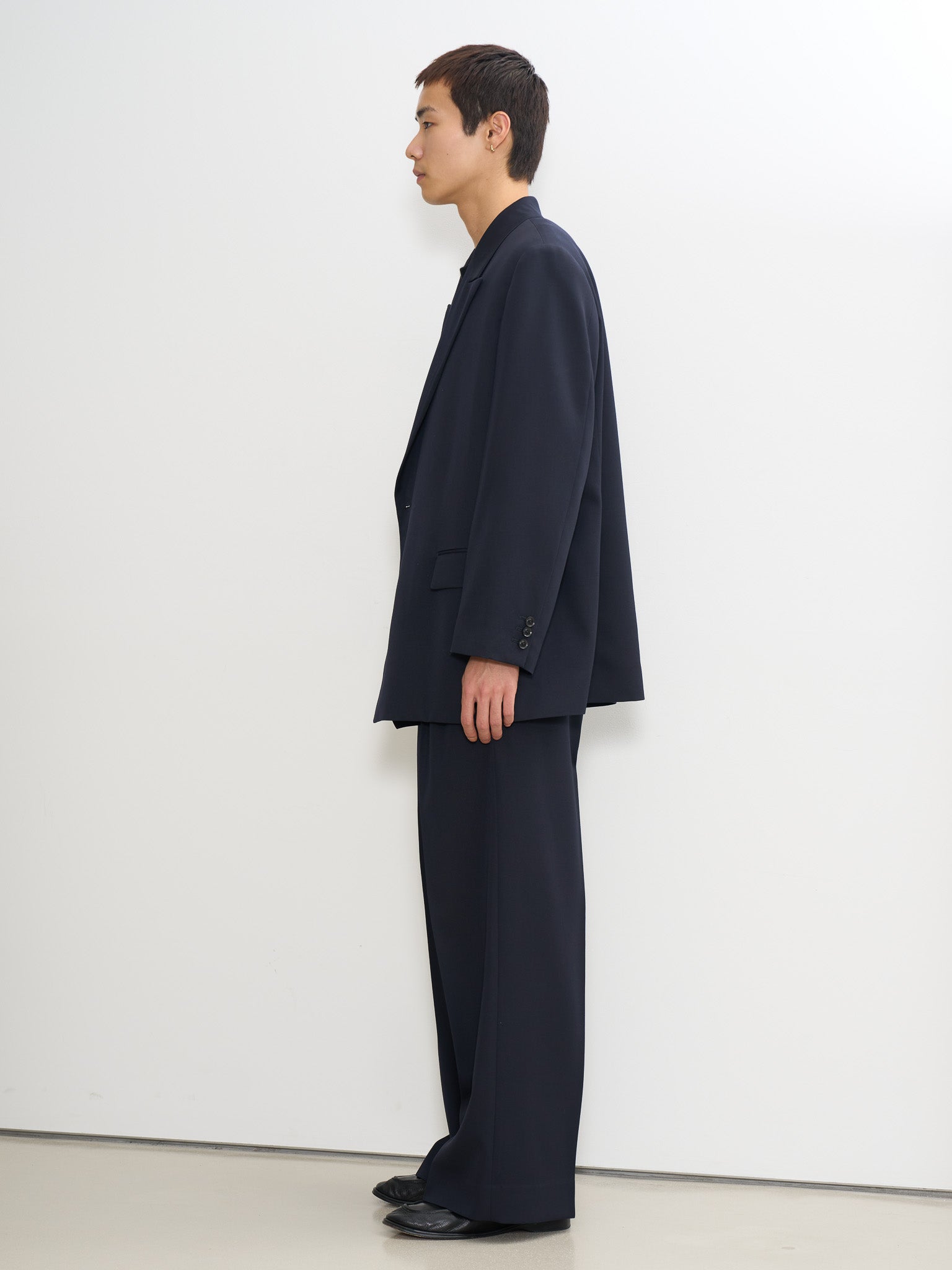 Wool Gabardine Double Breasted Jacket