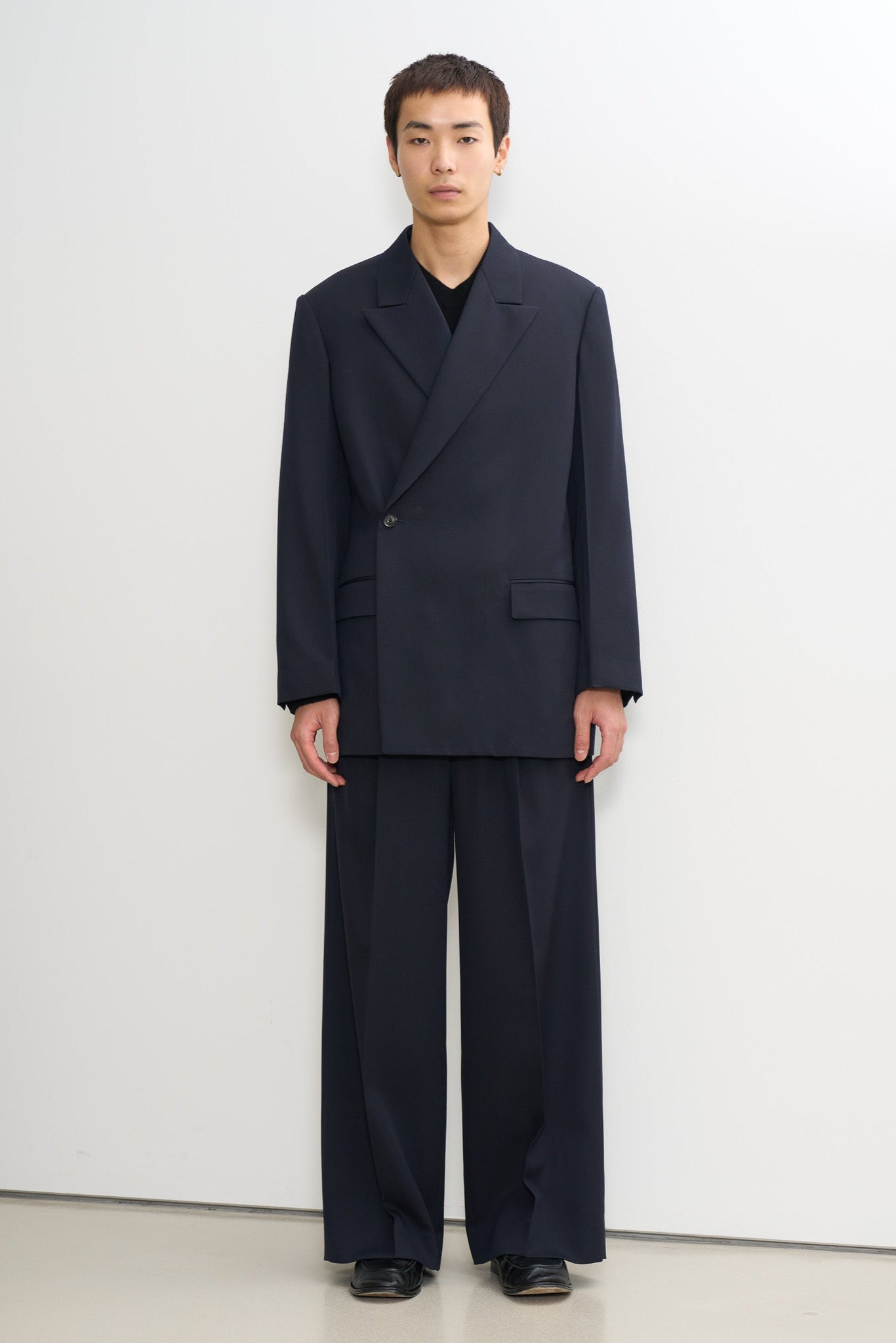 Wool Gabardine Double Breasted Jacket