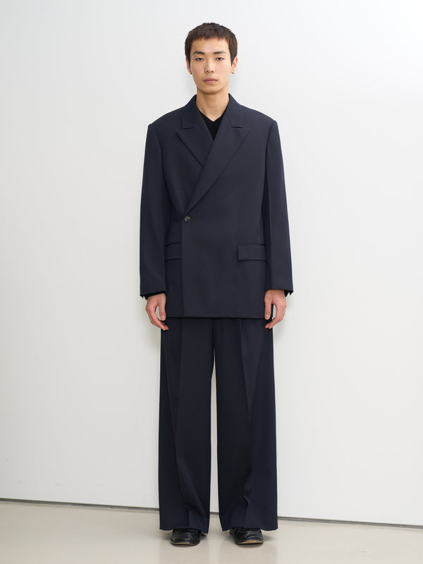 Wool Gabardine Double Breasted Jacket