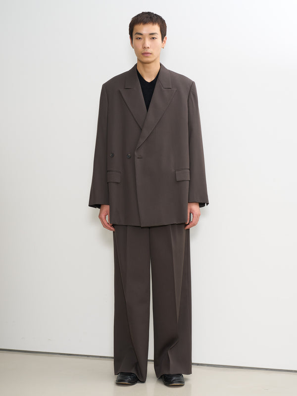 Wool Gabardine Double Breasted Jacket
