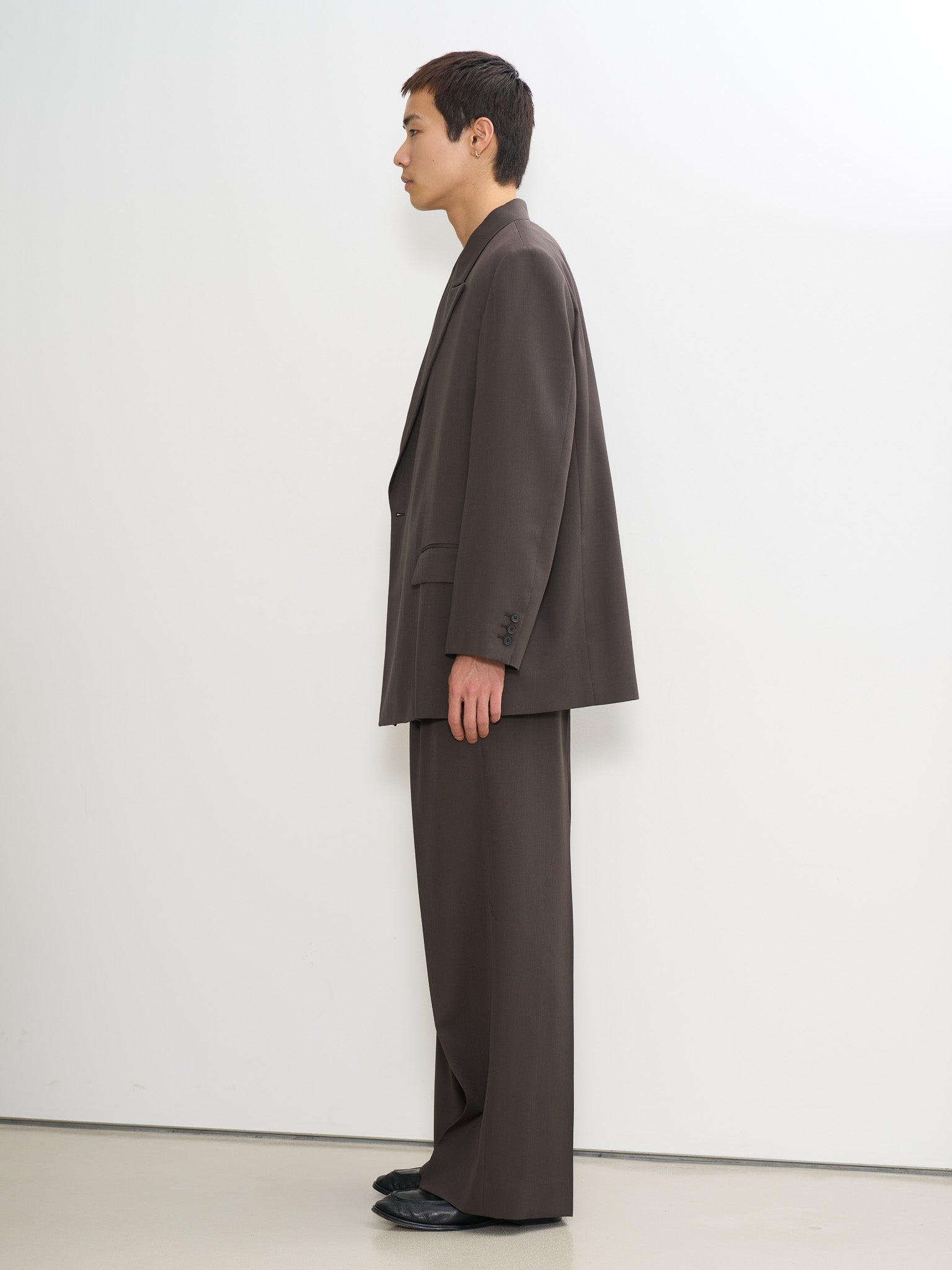 Wool Gabardine Double Breasted Jacket
