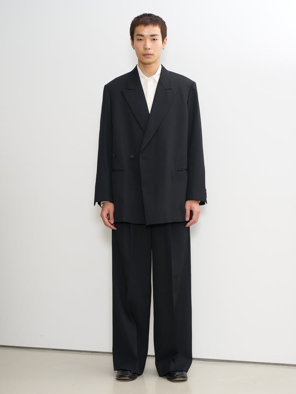 Wool Gabardine Double Breasted Jacket