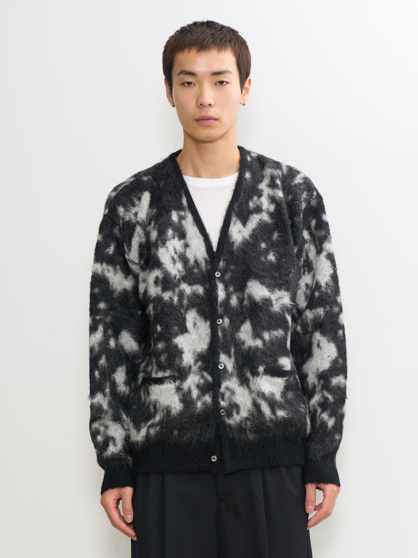 Kid Mohair Jacquard Cardigan