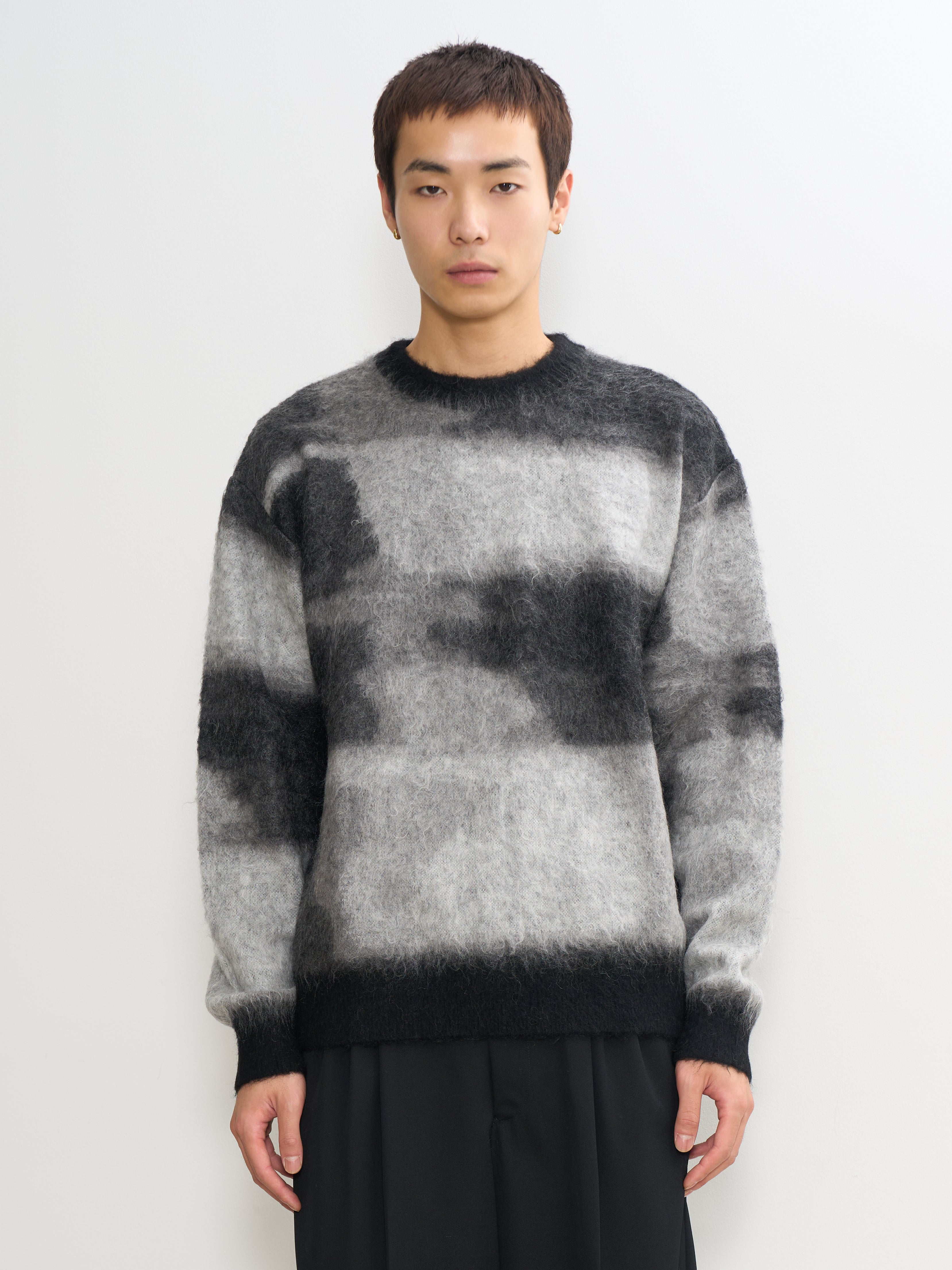 Kid Mohair Jacquard Sweater | YOKE Official Website