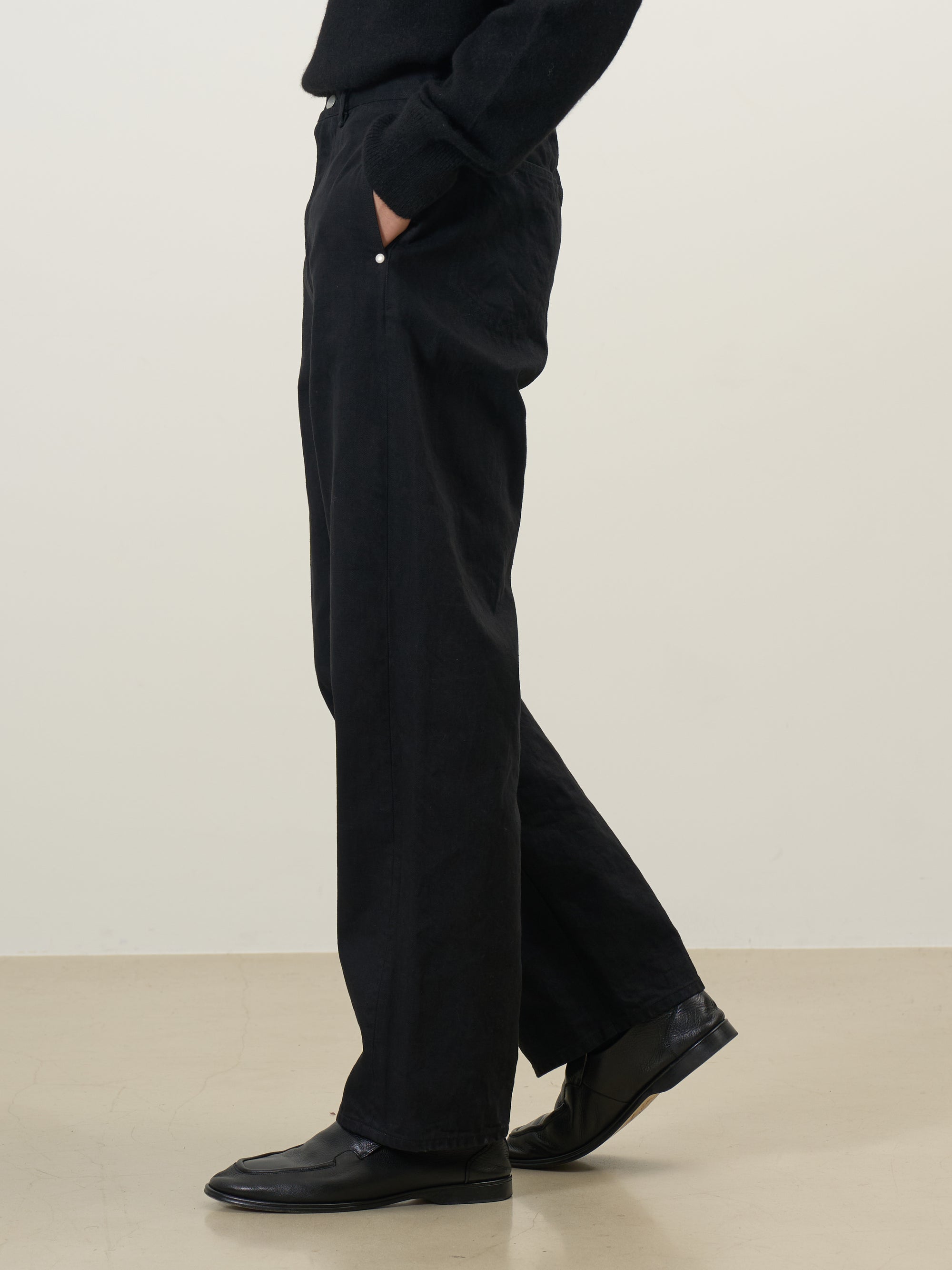 Denim Wide Straight Pants