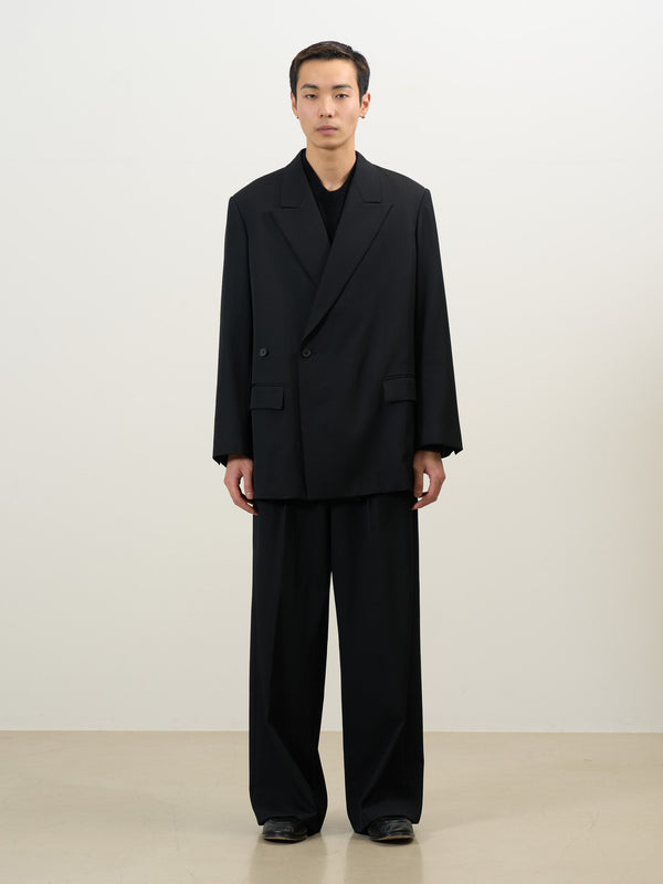 Wool Gabardine Double Breasted Jacket