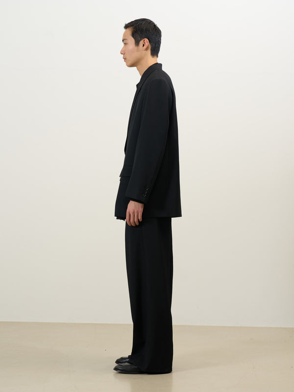 Wool Gabardine Double Breasted Jacket