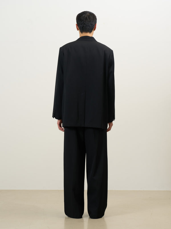 Wool Gabardine Double Breasted Jacket