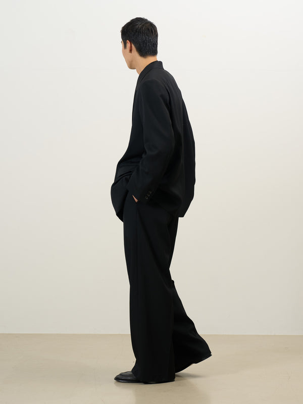 Wool Gabardine Double Breasted Jacket