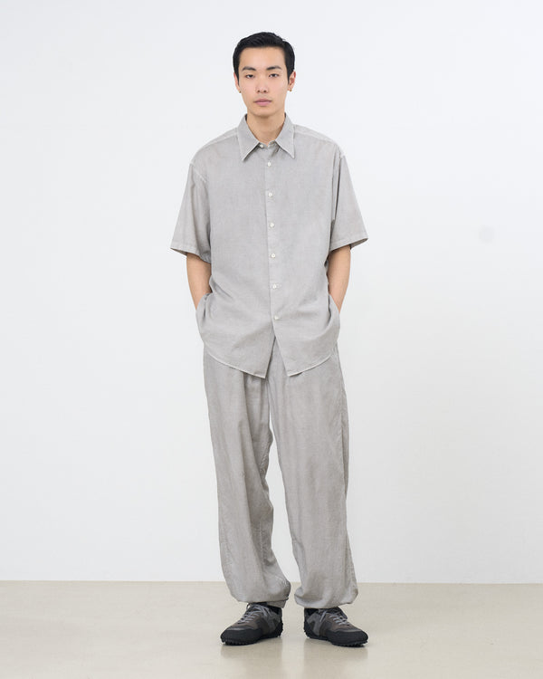 Cotton Silk Twill Garment-Dyed Loosed Shirt