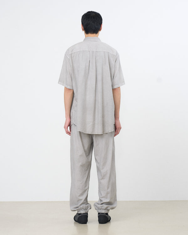 Cotton Silk Twill Garment-Dyed Loosed Shirt