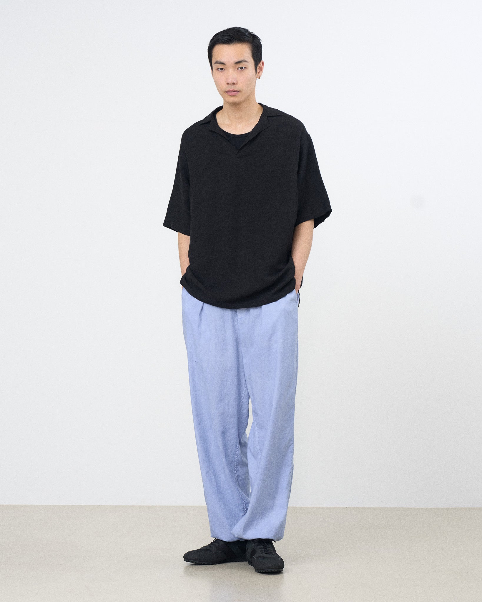 Linen Canvas Skipper Polo Shirt | YOKE Official Website