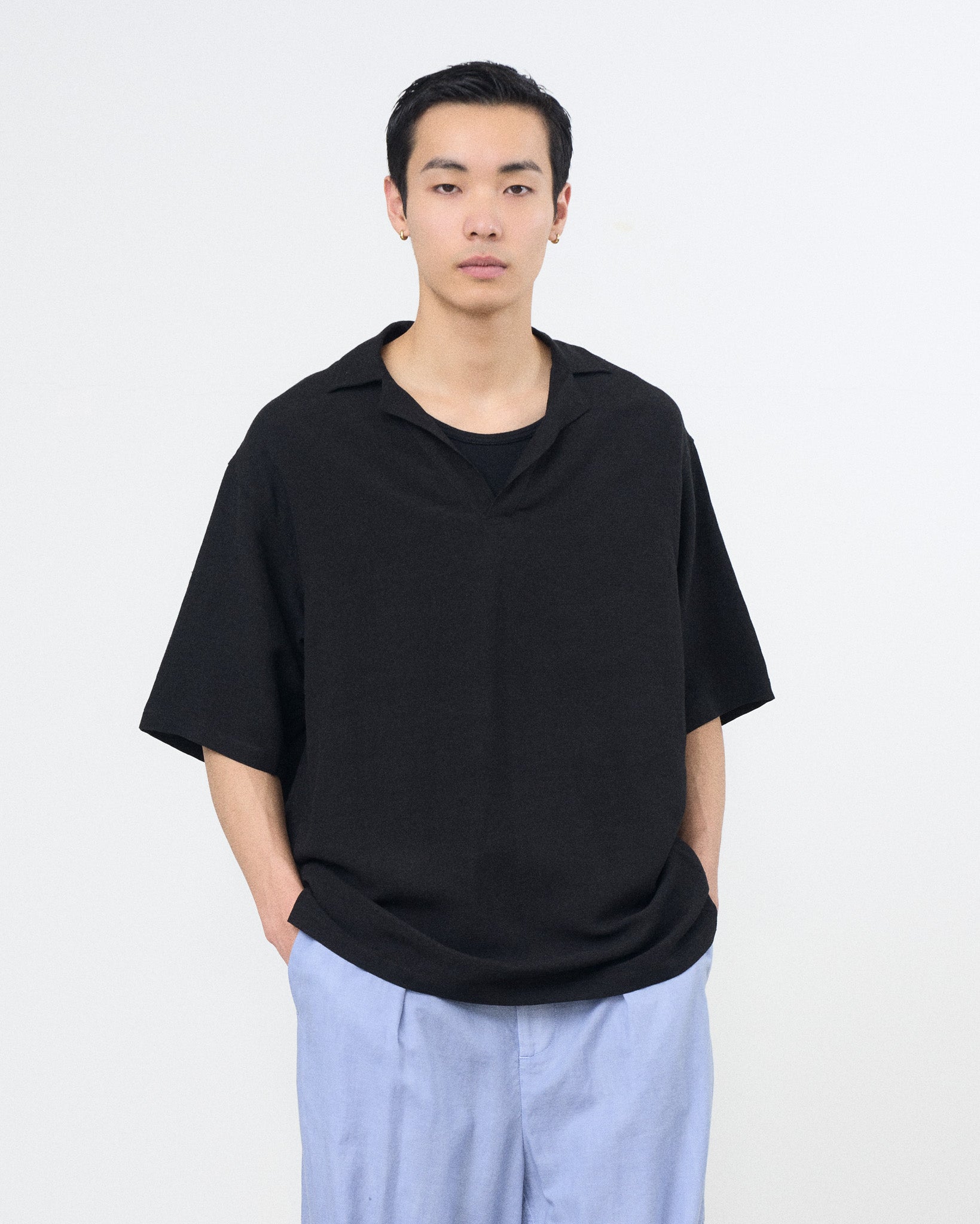 Linen Canvas Skipper Polo Shirt | YOKE Official Website