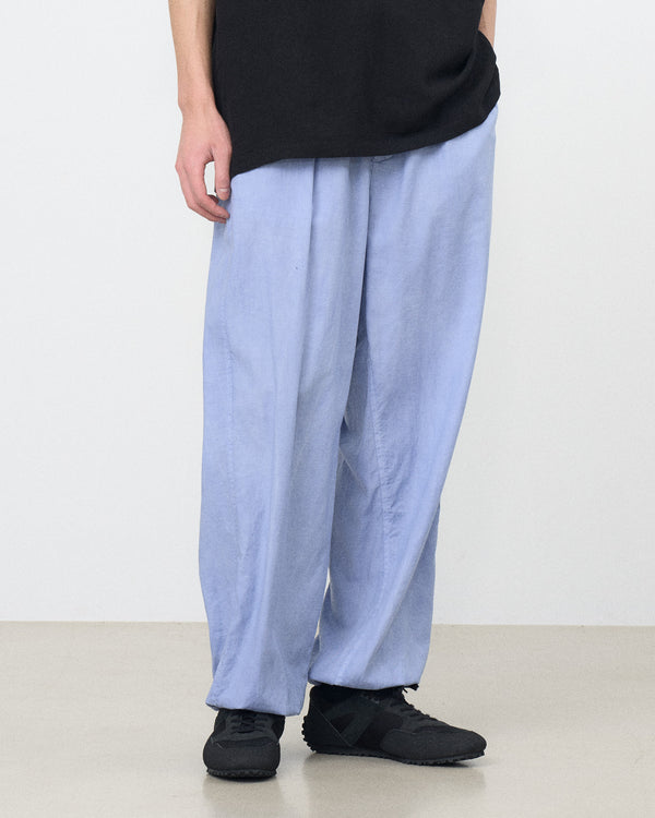 Cotton Silk Twill Garment-Dyed Easy Pants