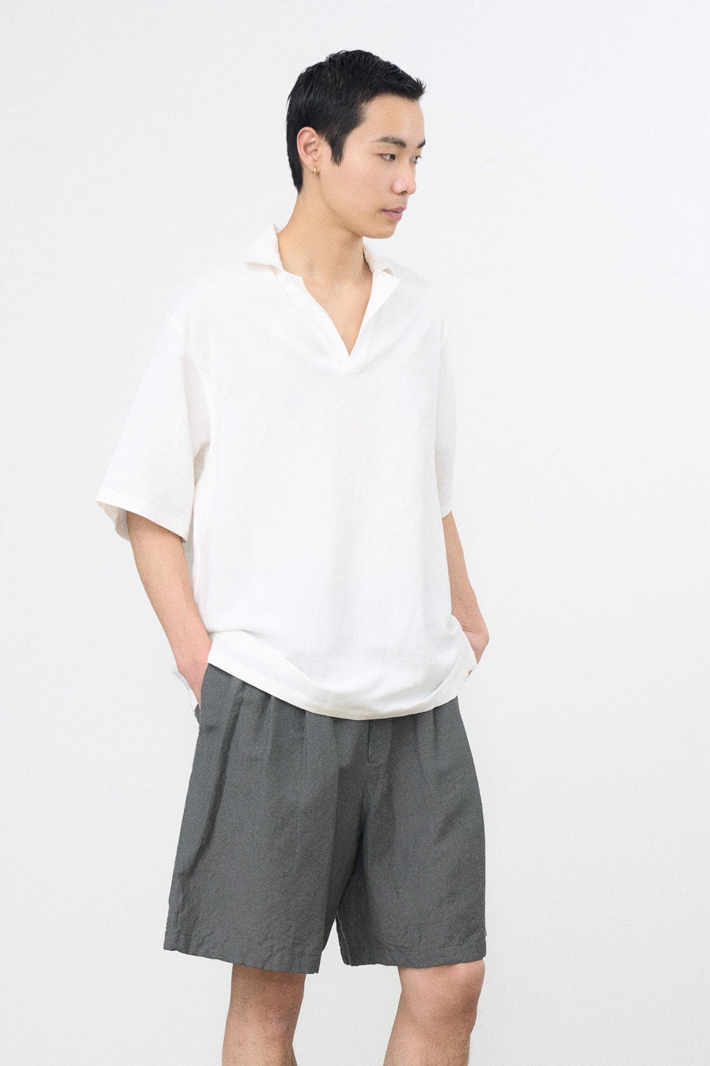 Linen Canvas Skipper Polo Shirt | YOKE Official Website