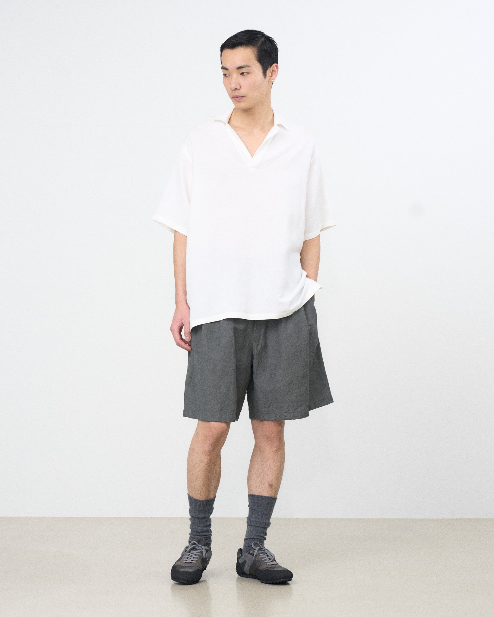 Linen Canvas Skipper Polo Shirt | YOKE Official Website