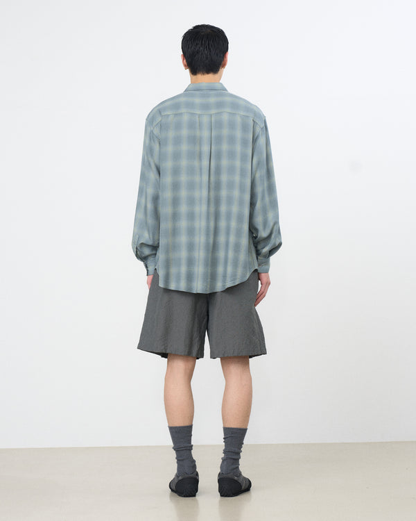 Tencell Ombre Plaid Regullar Collor Shirt