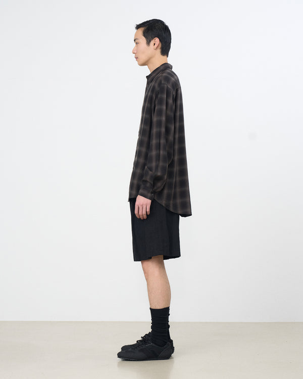 Tencell Ombre Plaid Regullar Collor Shirt