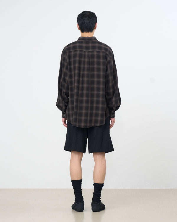 Tencell Ombre Plaid Regullar Collor Shirt