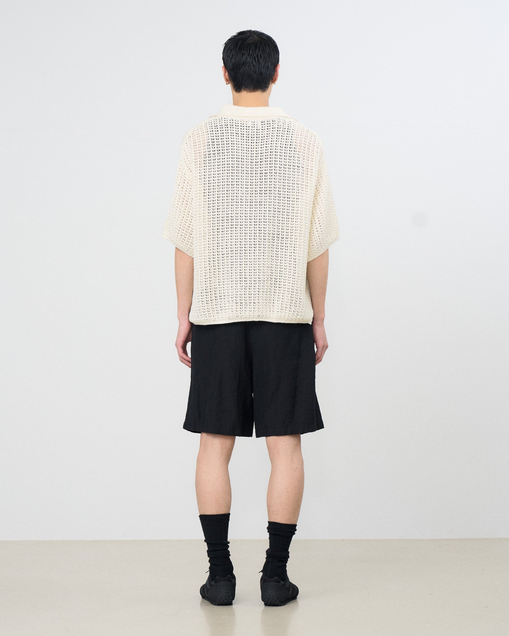 Cotton Mesh Knit Skipper Polo Shirt | YOKE Official Website