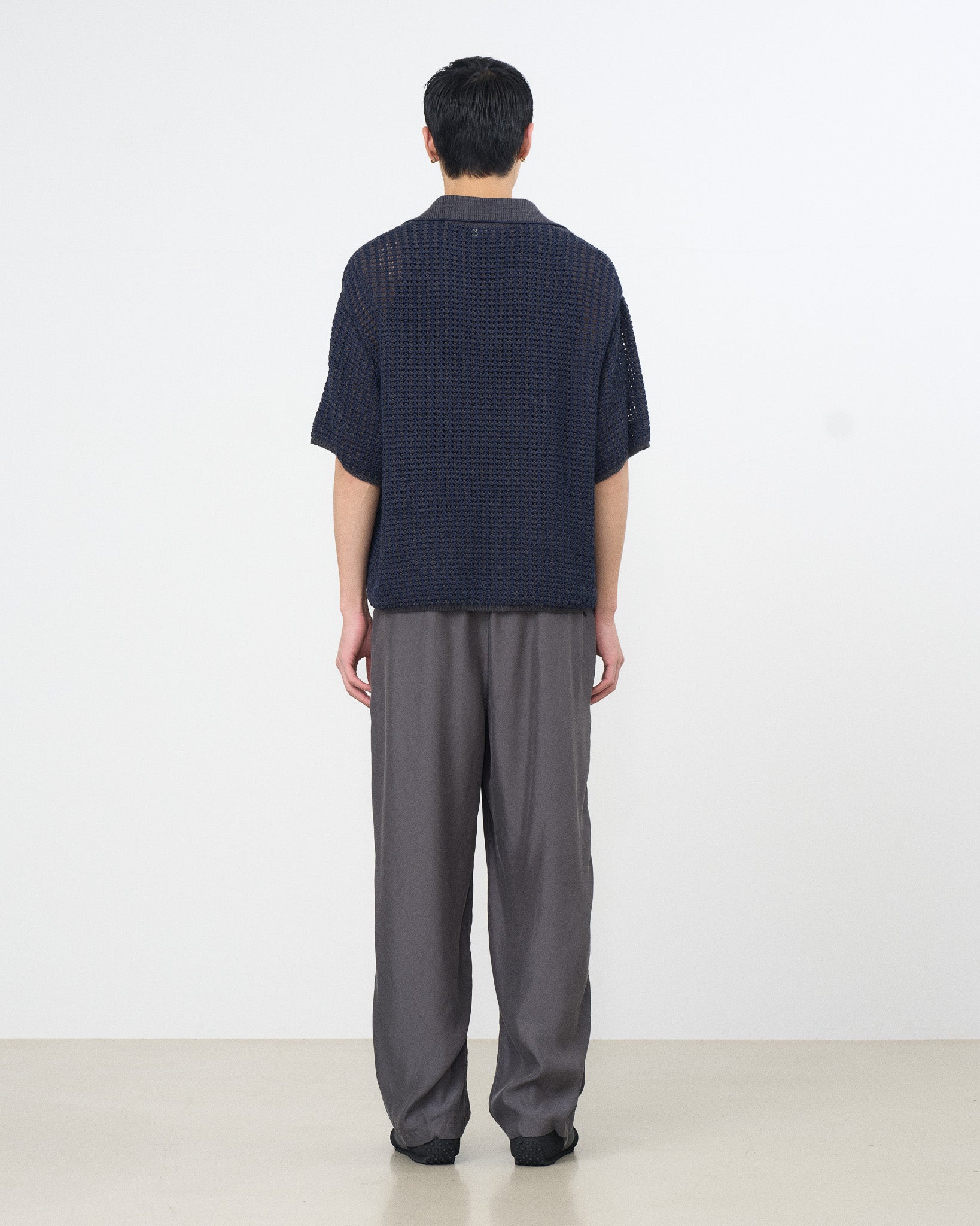 Cotton Mesh Knit Skipper Polo Shirt | YOKE Official Website