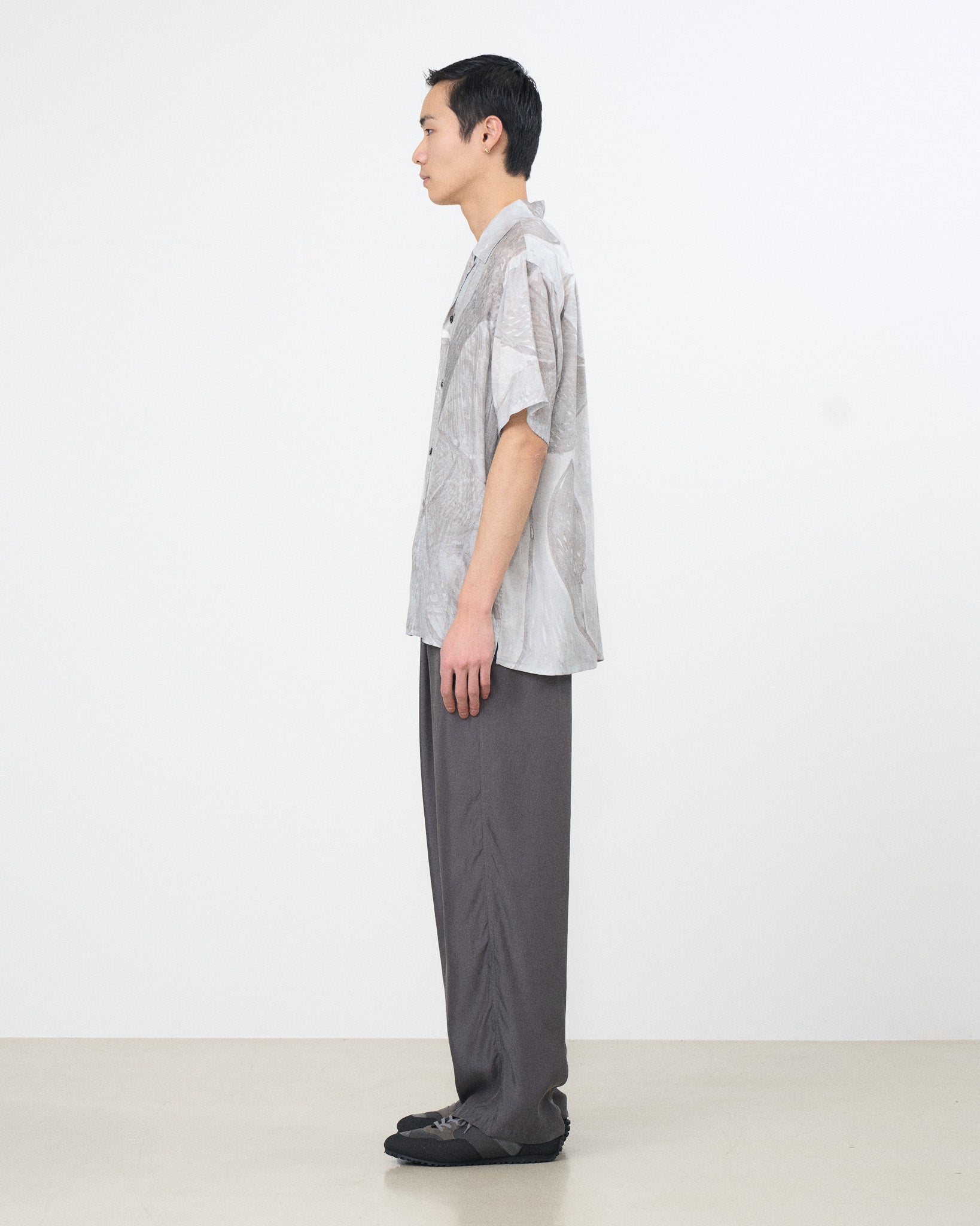 Cotton Silk Twill Garment-dyed Loosed Shirt | YOKE Official Website