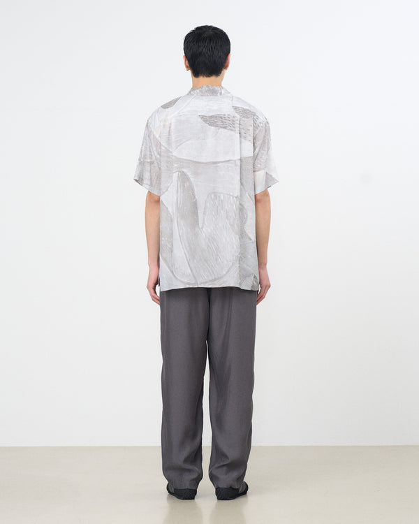 Printed Tencell Twill Open Collar Shirt　