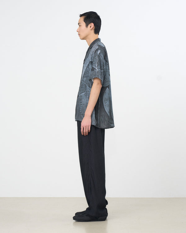 Printed Tencell Twill Open Collar Shirt　