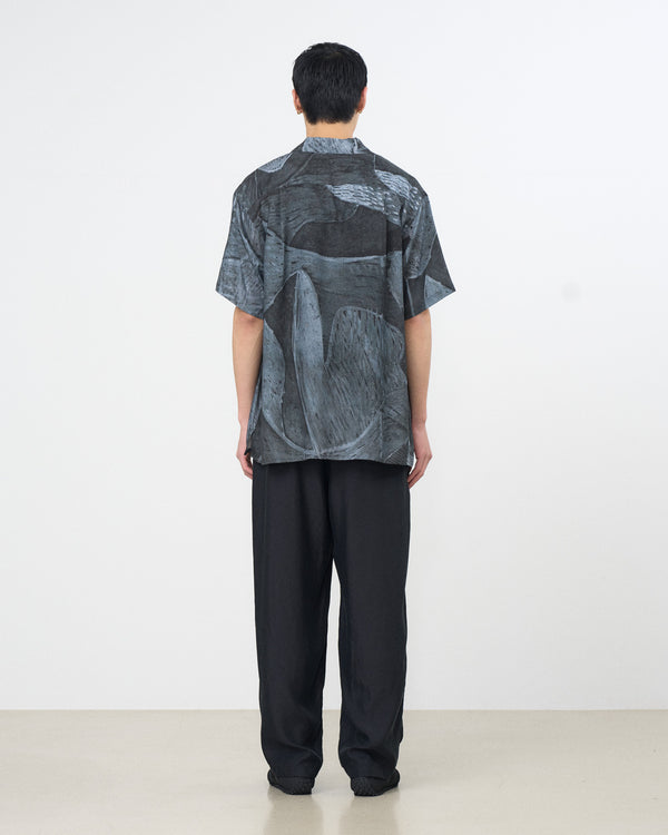 Printed Tencell Twill Open Collar Shirt　
