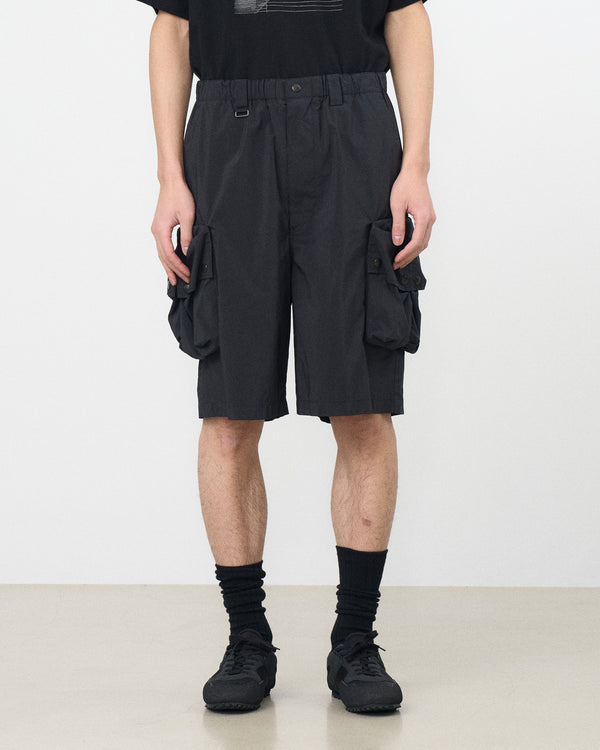 Nylon Twill Multi Pocket Utility Shorts